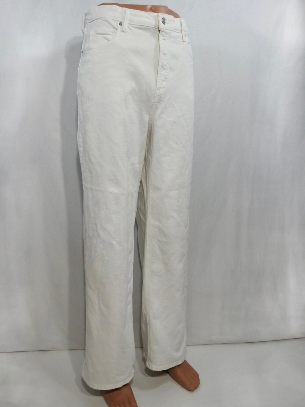 Old Navy Sz 16 White Extra High Rise Wide Leg Jeans Womens Denim Sky-Hi Calla